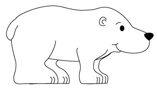 How to draw a cartoon Polar Bear step 6